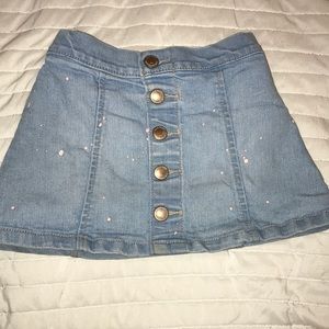 Jean mini skirt